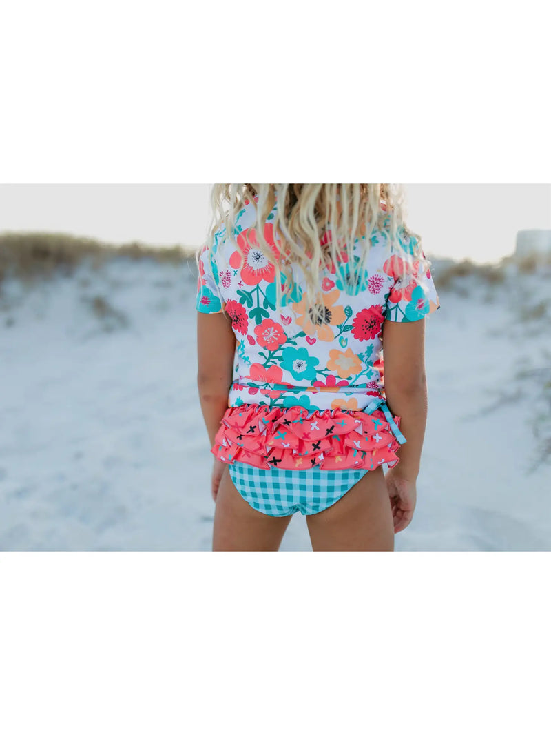 Gingham & Floral Swimsuit