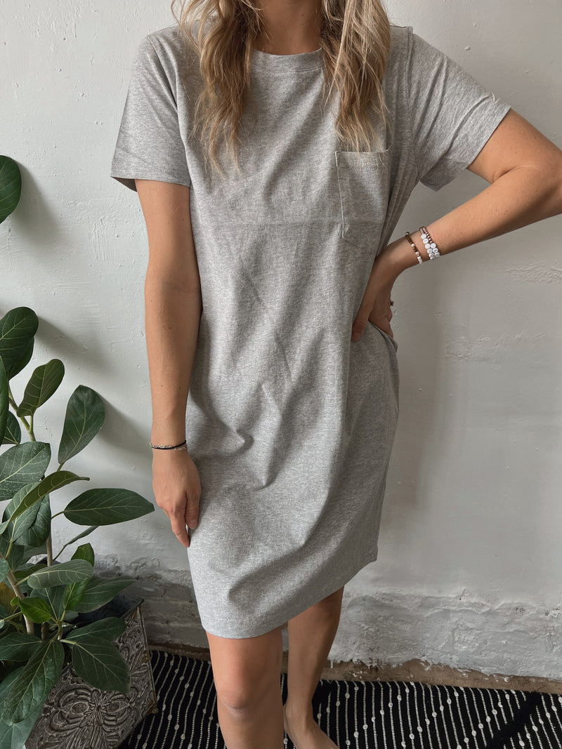 Kick Back Dress in Heather Grey