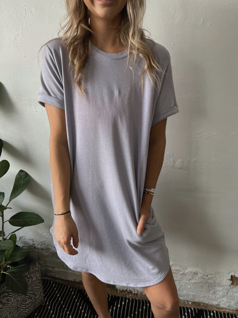 Miley T-Shirt Dress in Lavender