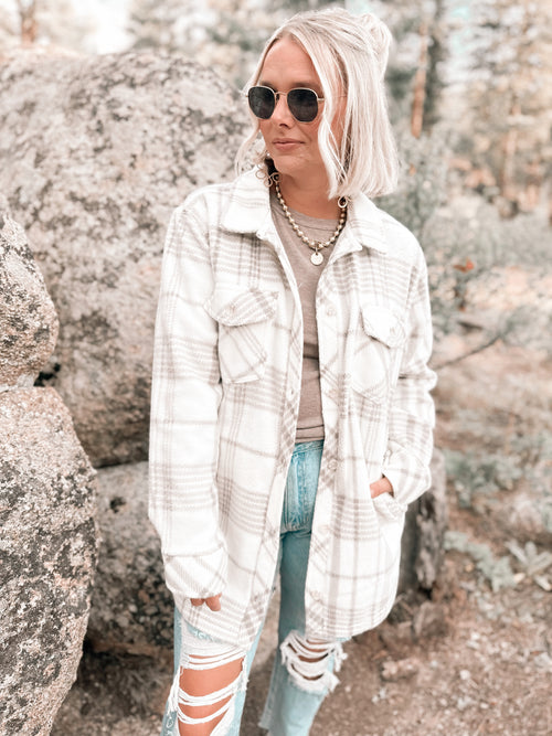 Tullis Jacket in Coconut Ash Plaid