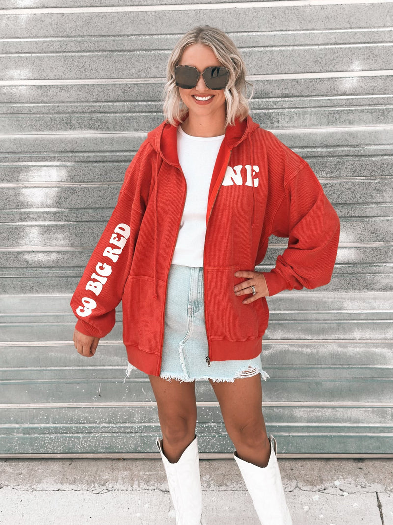 GO BIG RED Corded Zip-up Jacket