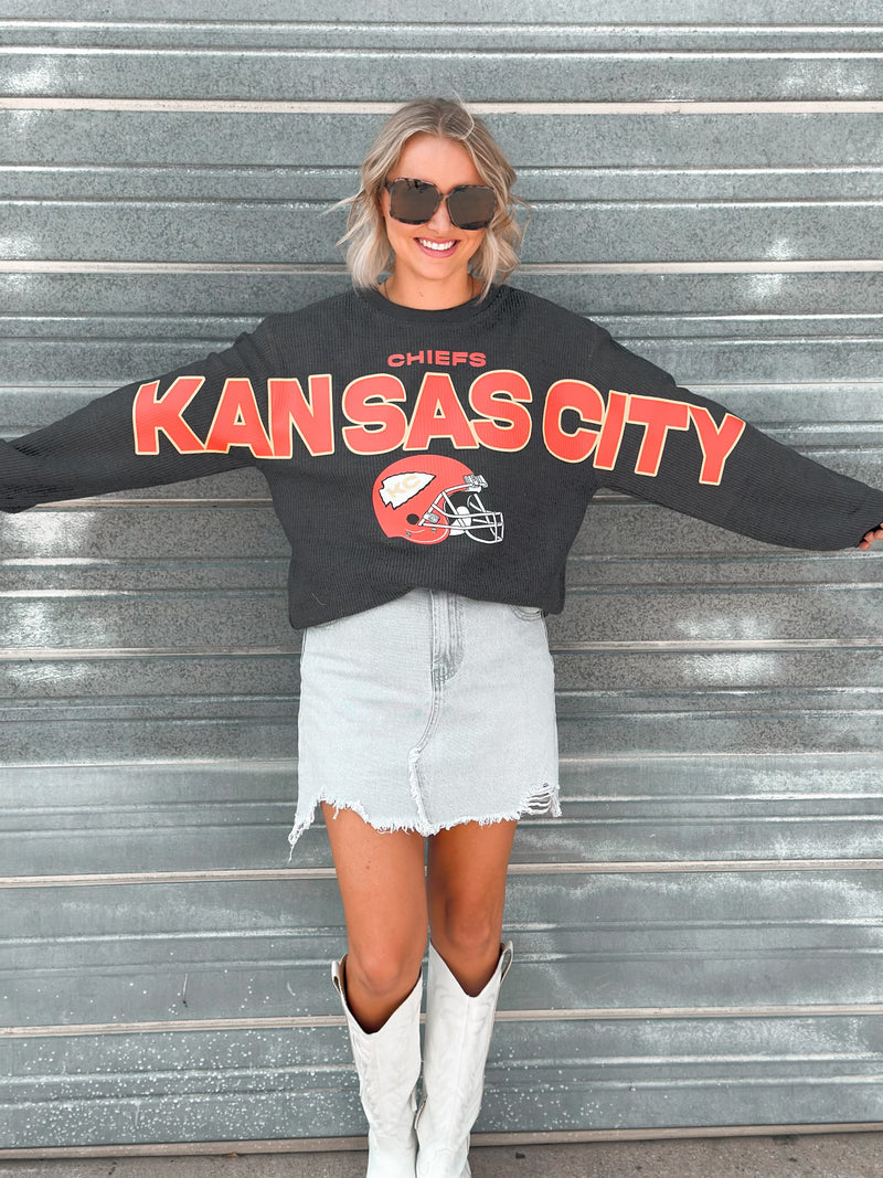 Black Kansas City Helmet Sweatshirt