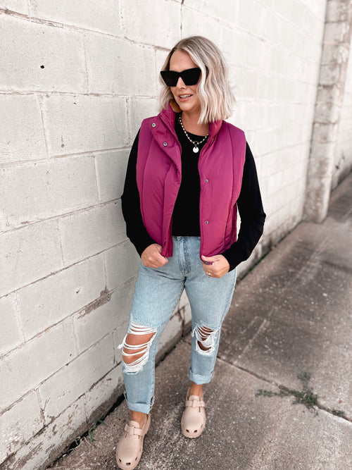 Anya Vest in Raspberry