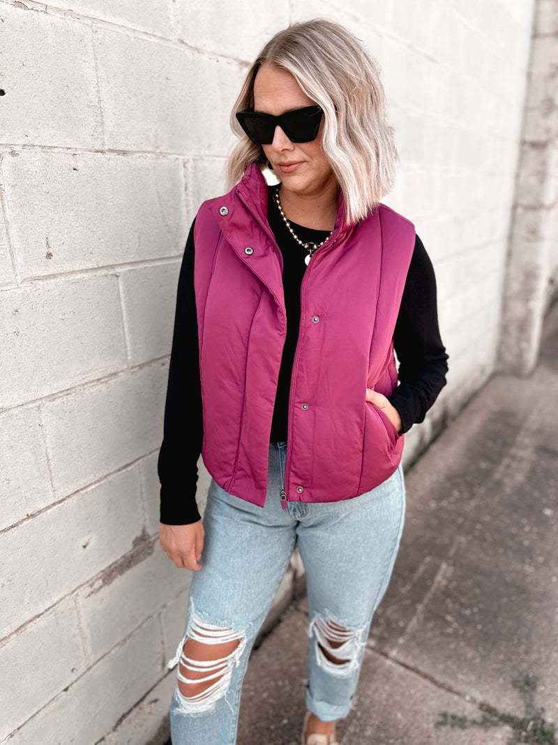 Anya Vest in Raspberry