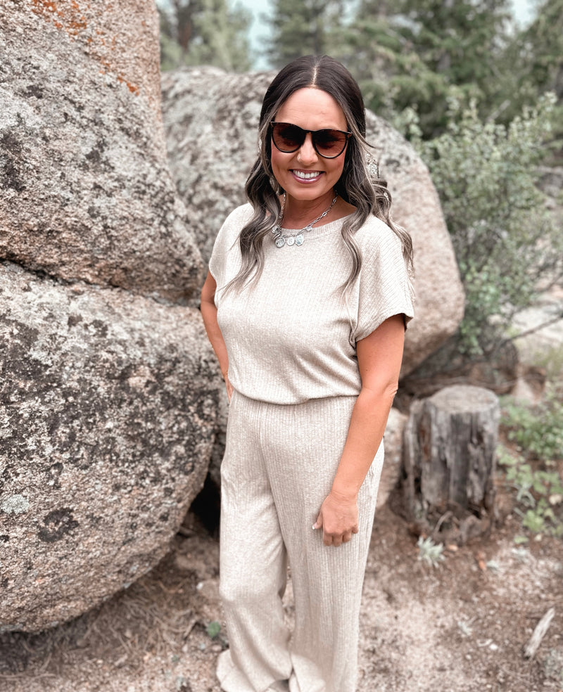 Misty Jumpsuit in Tan