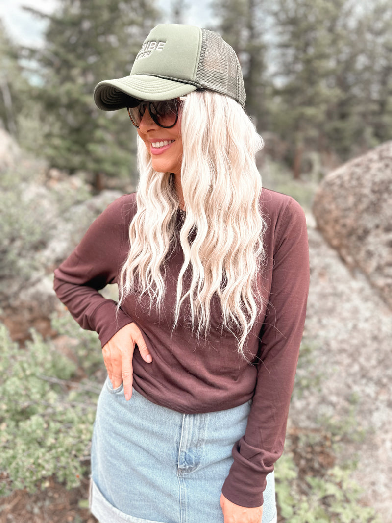 Stacy Top in Coffee Bean