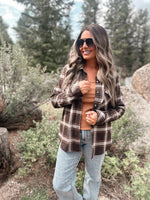 Cassian Shirt in Coffee & Ivory Plaid