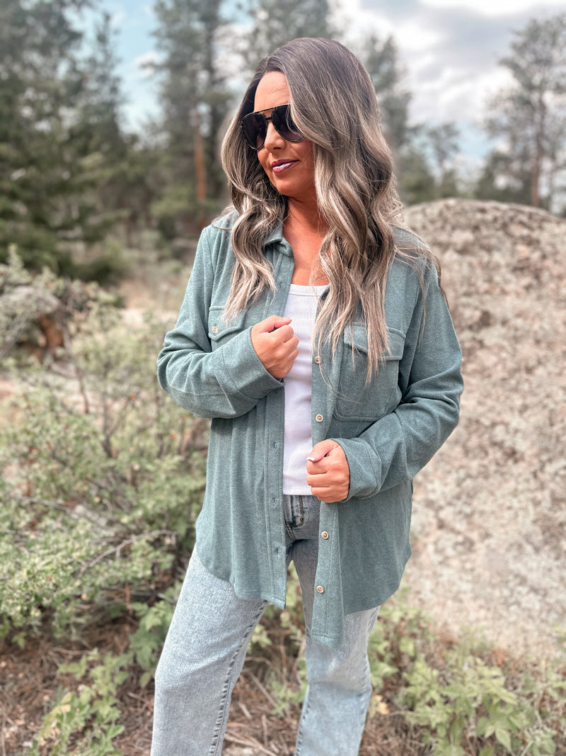 Cassian Shirt in Spruce Heather