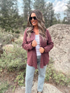 Cassian Shirt in Wine Heather