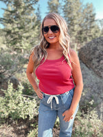 Clarkson Tank in Garnet Red