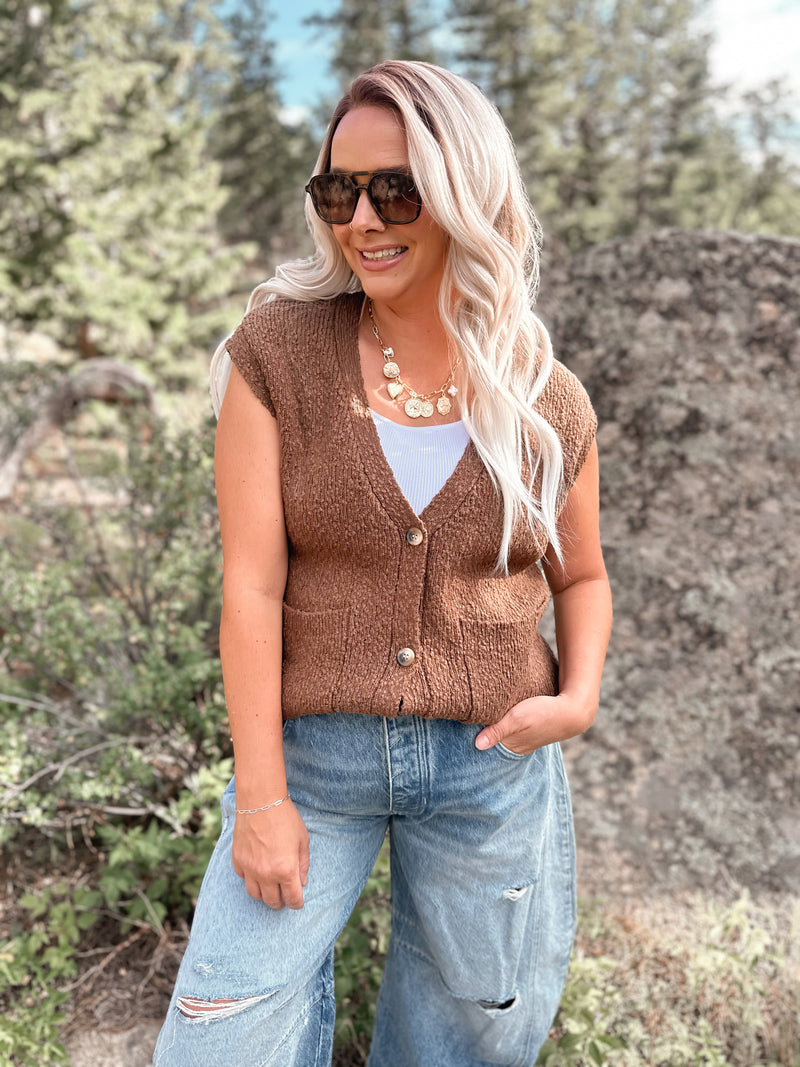 Emma Cardigan - Coffee Bean