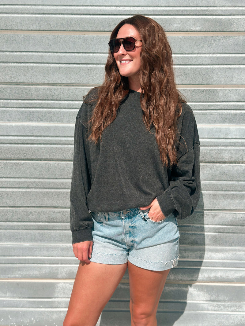 Keep It Casual Sweatshirt in Black