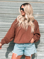 Keep It Casual Sweatshirt in Chesnut