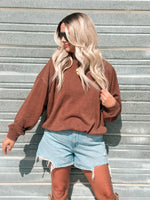 Keep It Casual Sweatshirt in Chesnut