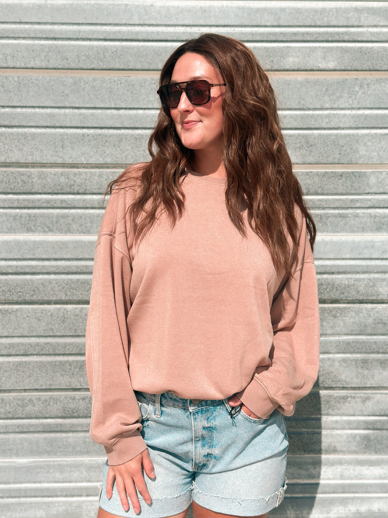 Keep It Casual Sweatshirt in Taupe