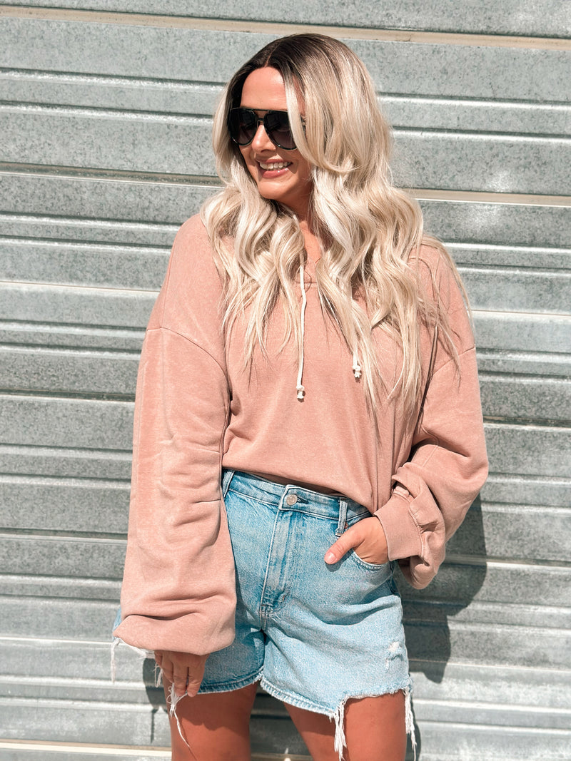 Kati Hoodie in Dark Taupe