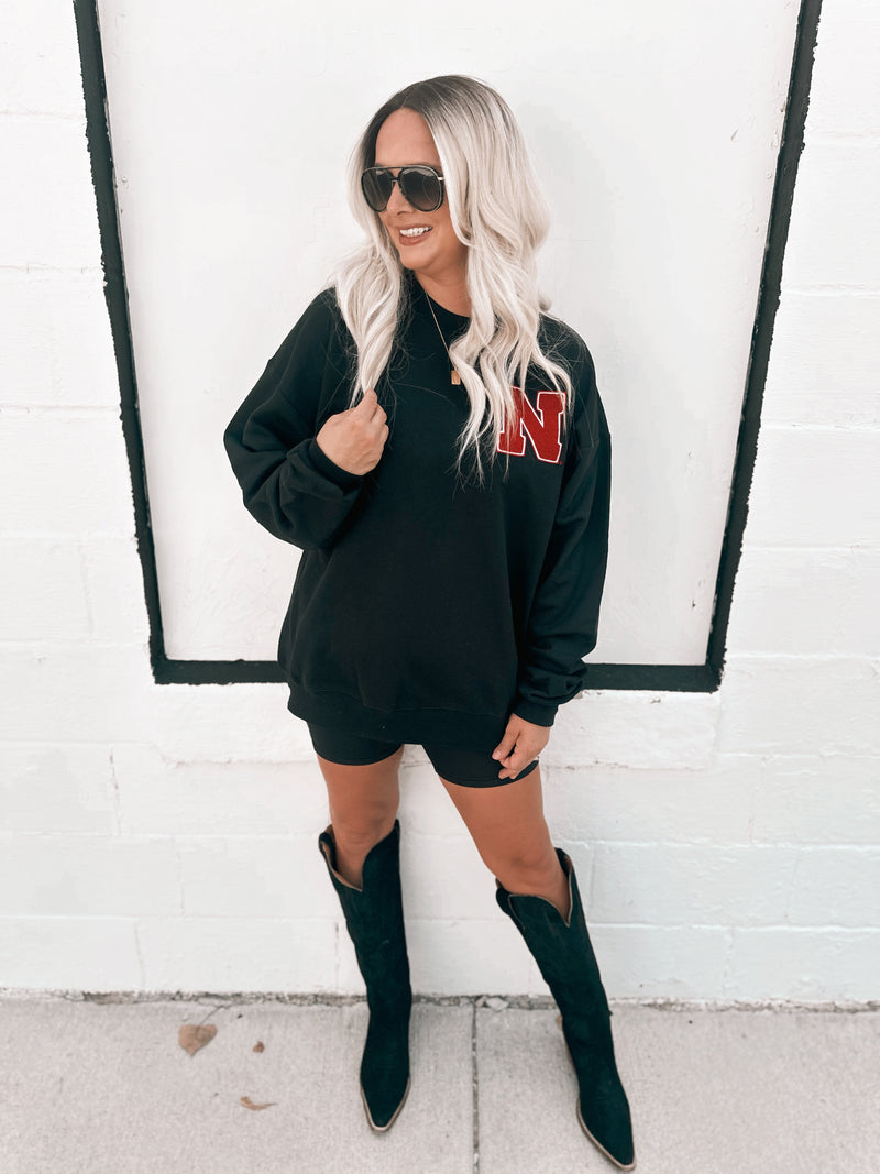 Nebraska Chenille Patch Sweatshirt