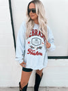 Nebraska Patches Thrifted Sweatshirt