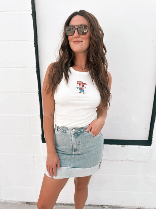 Huskers Mascot Flag Tank