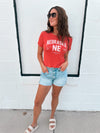 NE Elevation Baby Tee in Red
