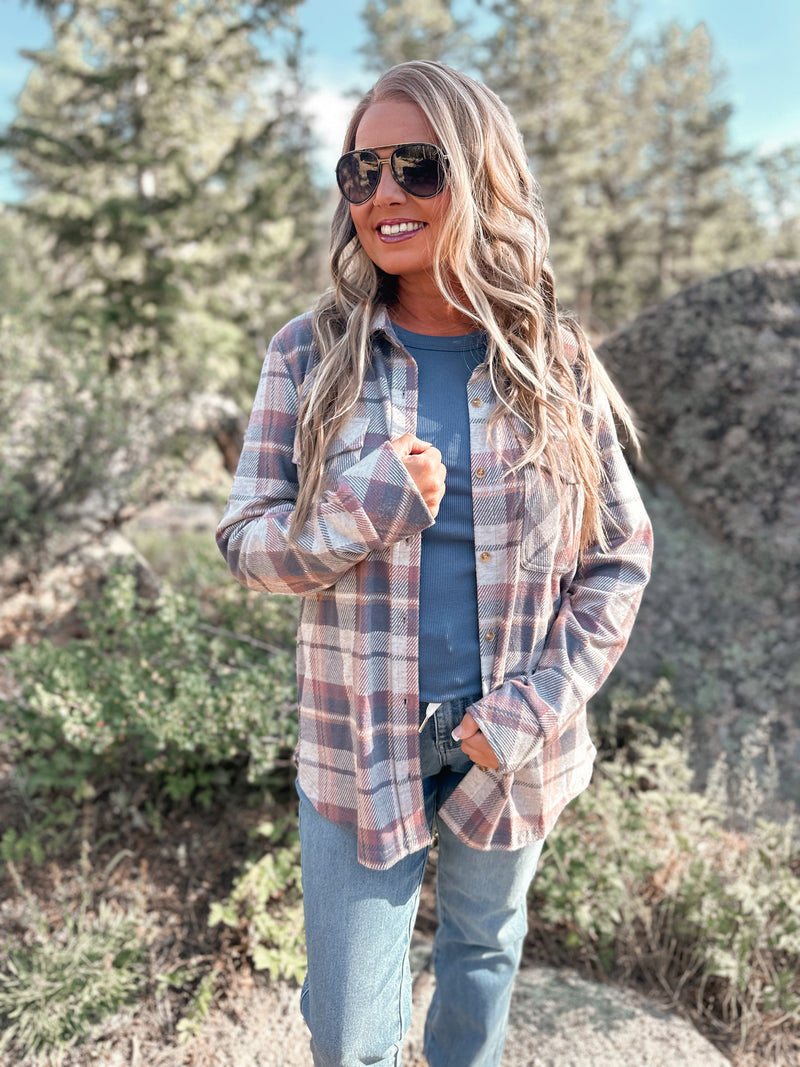 Cassian Shirt in Vintage Indigo Plaid