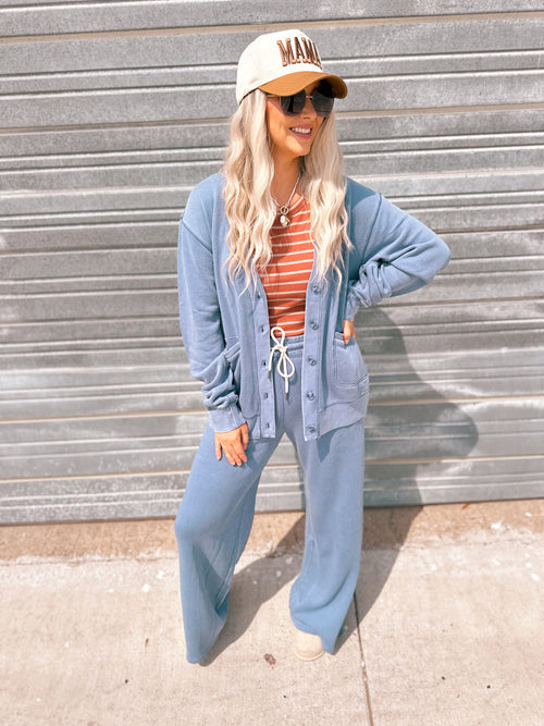 Zane Pants in Bleached blue
