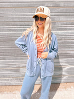 Zane Cardigan in Bleached Blue