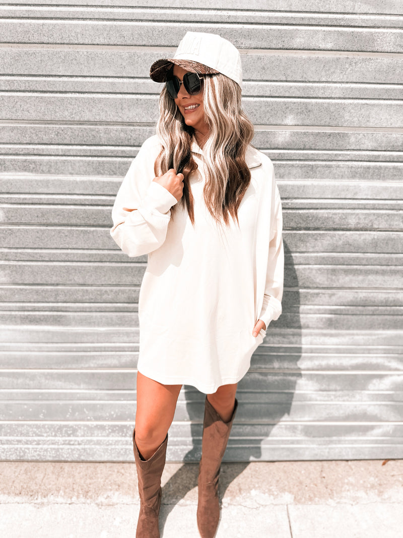 Hudson Scuba Mini Dress in Alpaca Large Hudson Scuba Mini Dress in Alpaca Large