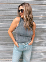 Violetta Tank in Navy Heather