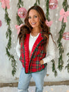 Monica Vest in Christmas Plaid