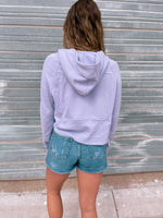 Terry Cropped Jacket in Lavender Fog