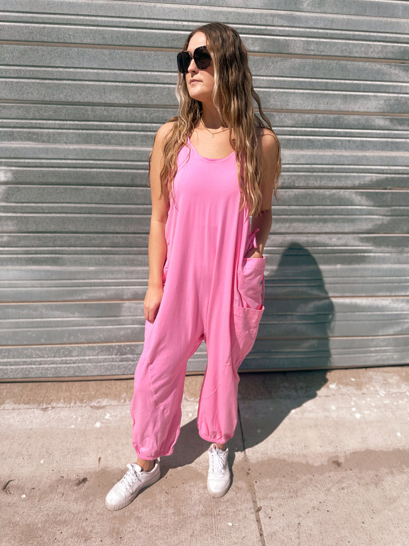 Sweet Like Candy Jumpsuit in Pink
