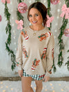 Gingerbread Man Sequin Top