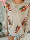 Gingerbread Man Sequin Top