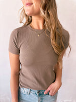 Annie Tee in Stone Brown