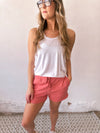 Rosie Shorts in Coral Rose