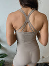Ribbed Cami Tank with Strappy Brack