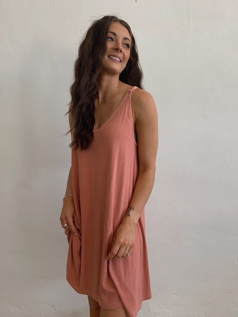 Not So Basic Dress in Persimmon
