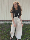 Wide Leg Suspender Pants