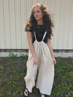 Wide Leg Suspender Pants