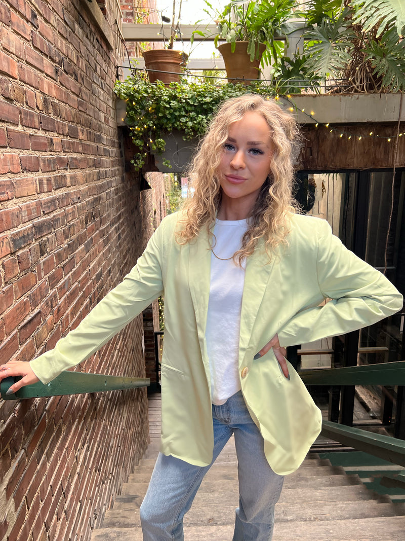 Pistachio Oversized Blazer