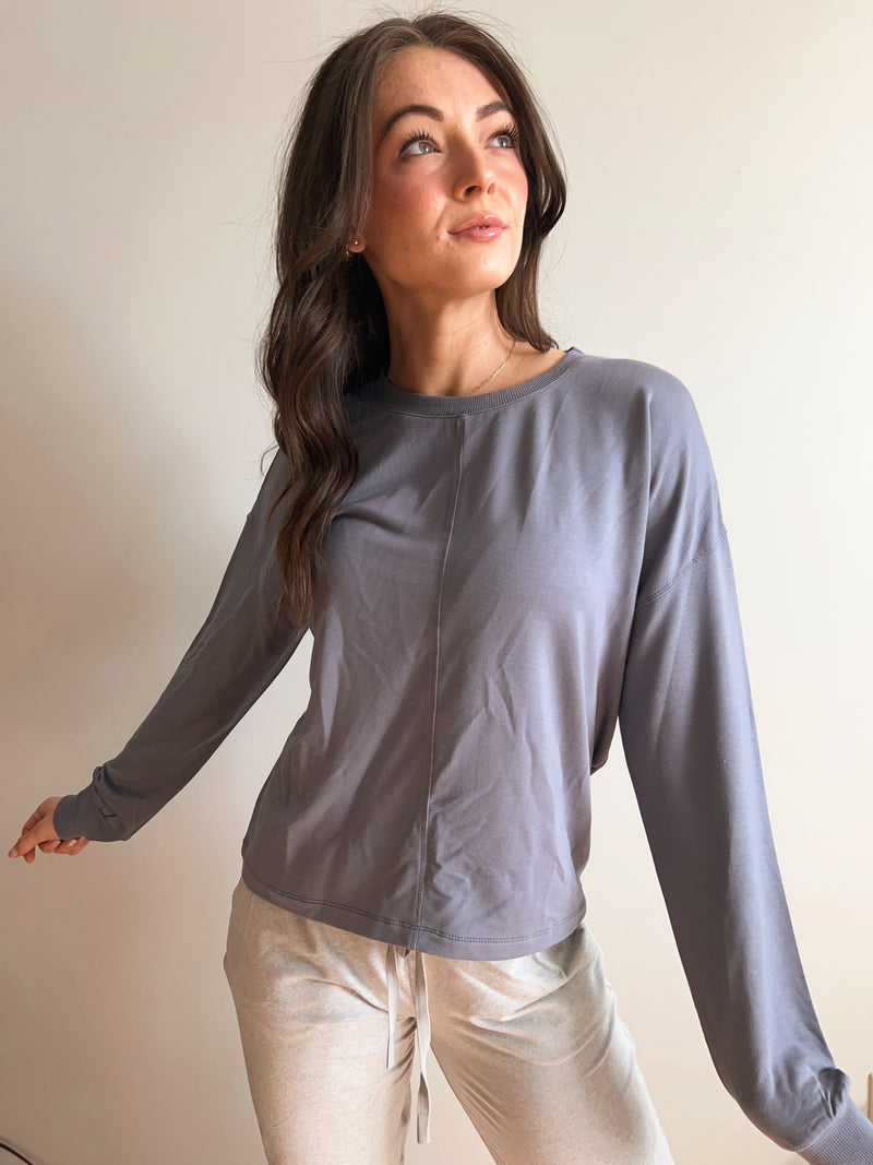 Haisley Top in Blue Granite