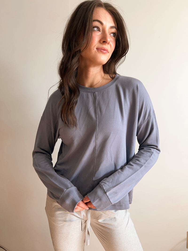 Haisley Top in Blue Granite