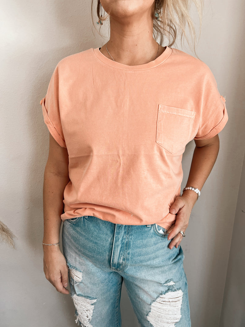 Milo Tee in Soft Coral