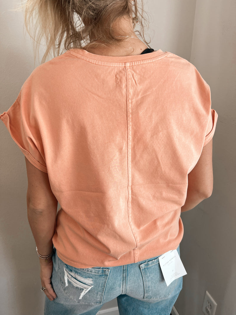Milo Tee in Soft Coral