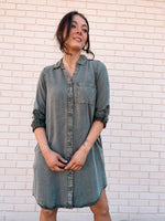 Charisma Dress in Forrest Green