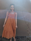 Crochet Knit Dress in Fawn