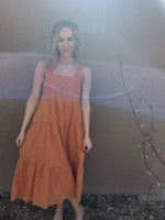 Crochet Knit Dress in Fawn