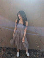 Taupe Lace Crochet Smocked Skirt or Dress