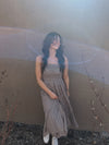 Taupe Lace Crochet Smocked Skirt or Dress